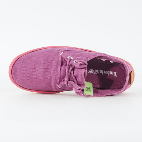 Womens Timberland Hookset Handcrafted A17VS Purple Canvas Lace Up Casual Shoes