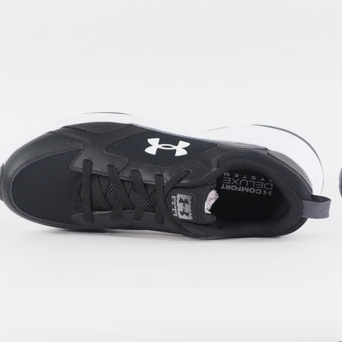 Mens Under Armour Charged Edge Black Mesh Walking Lace Up Sports Trainers