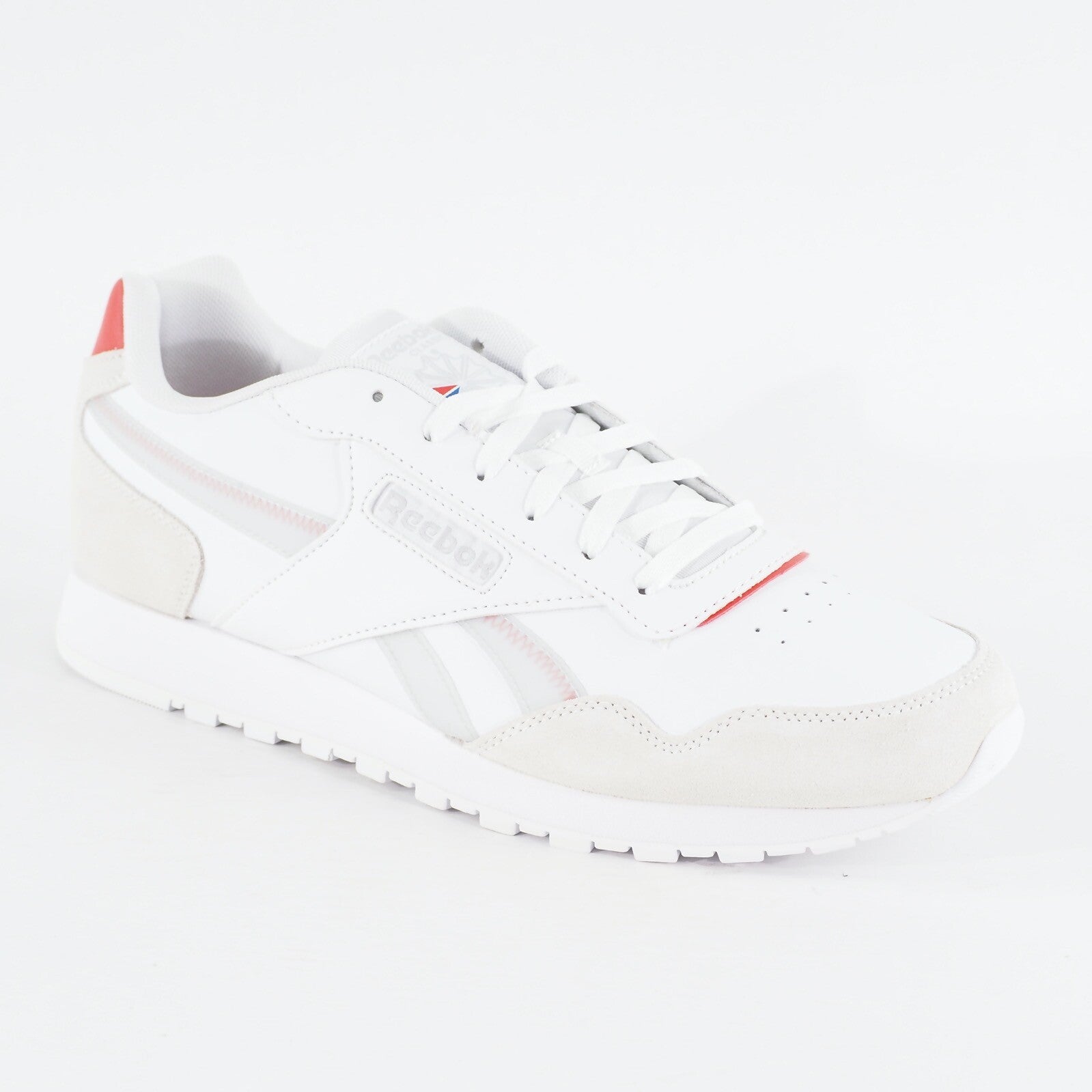 Mens Reebok CL Harman Run GY9698 White Leather Lace Up Casual Walking Trainers