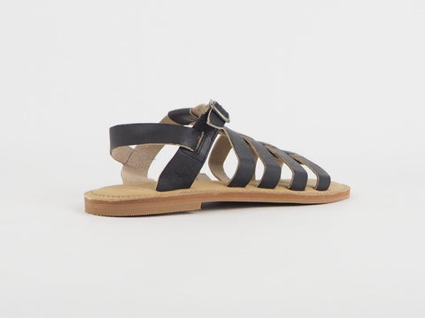 Womens Timberland Ek Sheafe Fisherman 8165B Black Leather Buckle Sandals