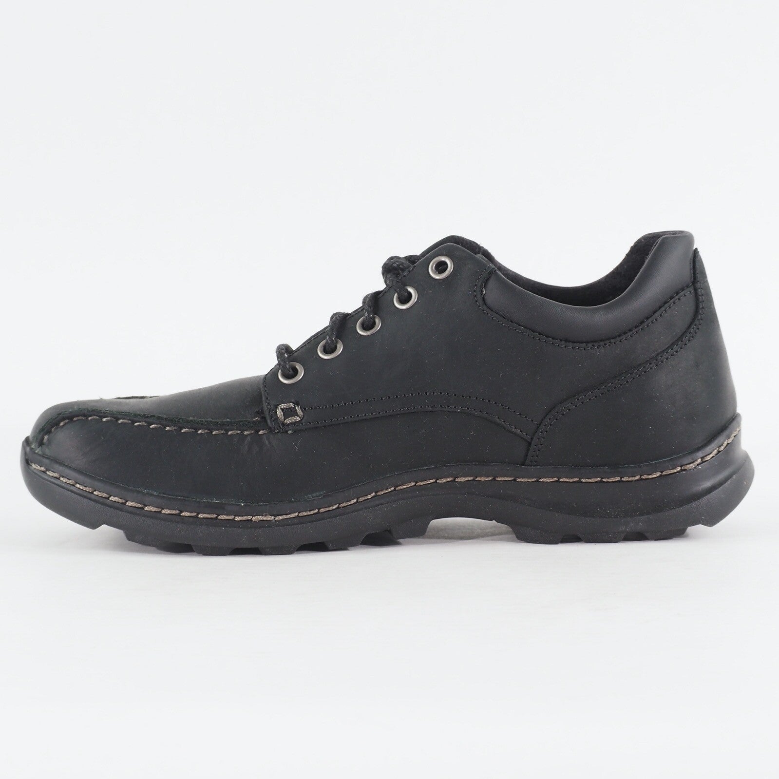 Mens Timberland EK Bike Toe Ox 45565 Black Leather Lace Up Casual Trainer Shoes