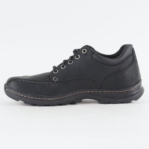 Mens Timberland EK Bike Toe Ox 45565 Black Leather Lace Up Casual Trainer Shoes