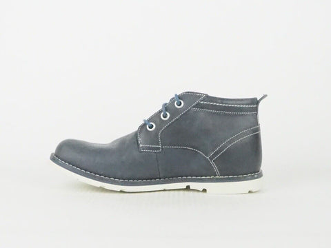 Mens Timberland Bartram Plain Toe 6863B Blue Leather Lace Up Boots