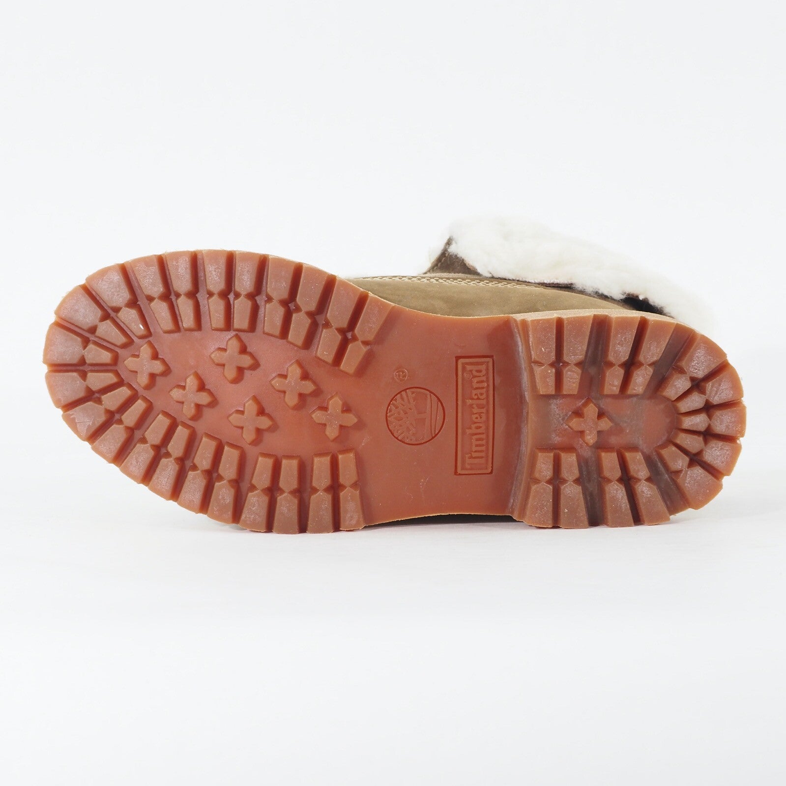 Womens Timberland Authentics 26648 Taupe Leather Lace Up Casual Furr In Boots