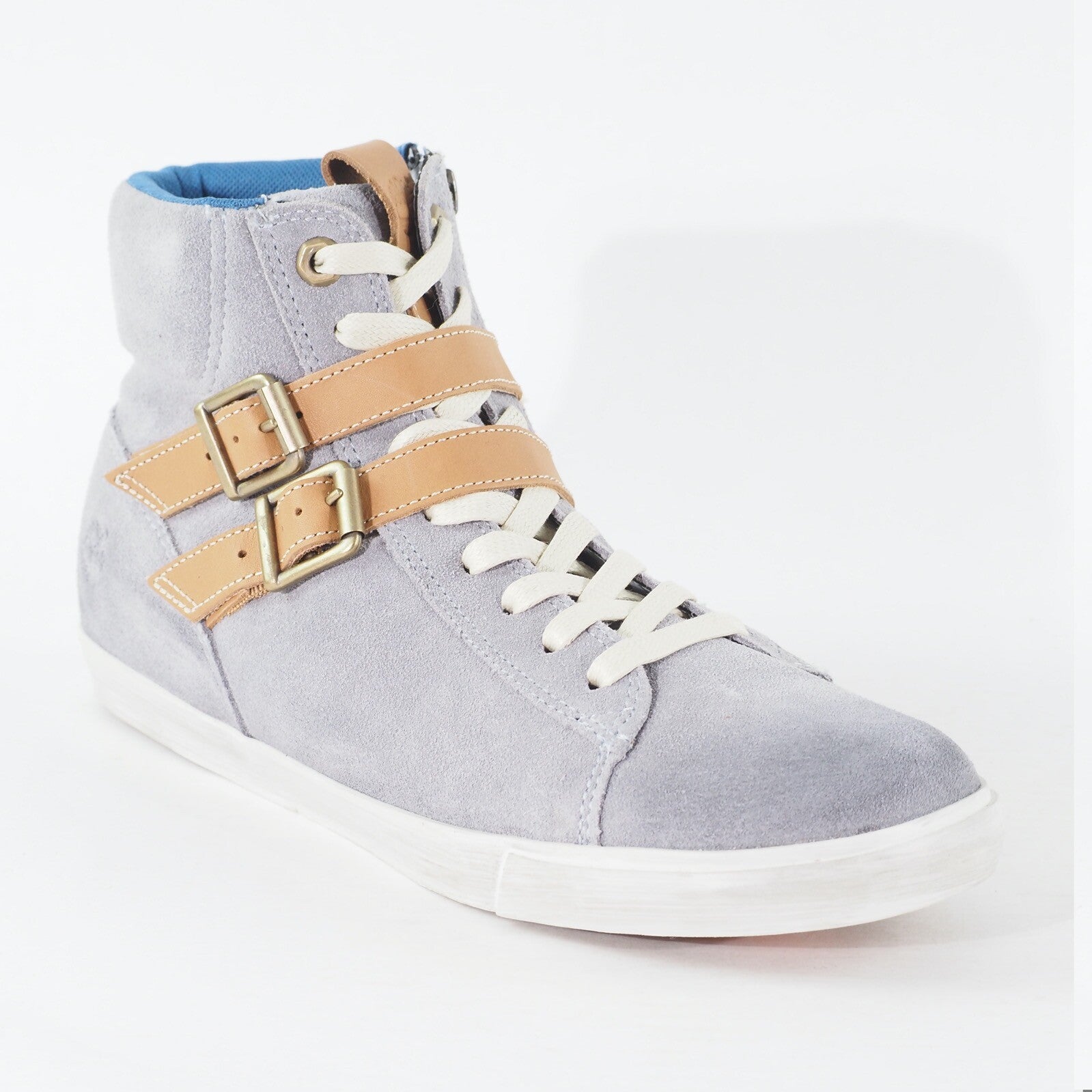 Womens Timberland EK Glastenbury 8838A Pale Blue Leather Zip Up Casual Boots