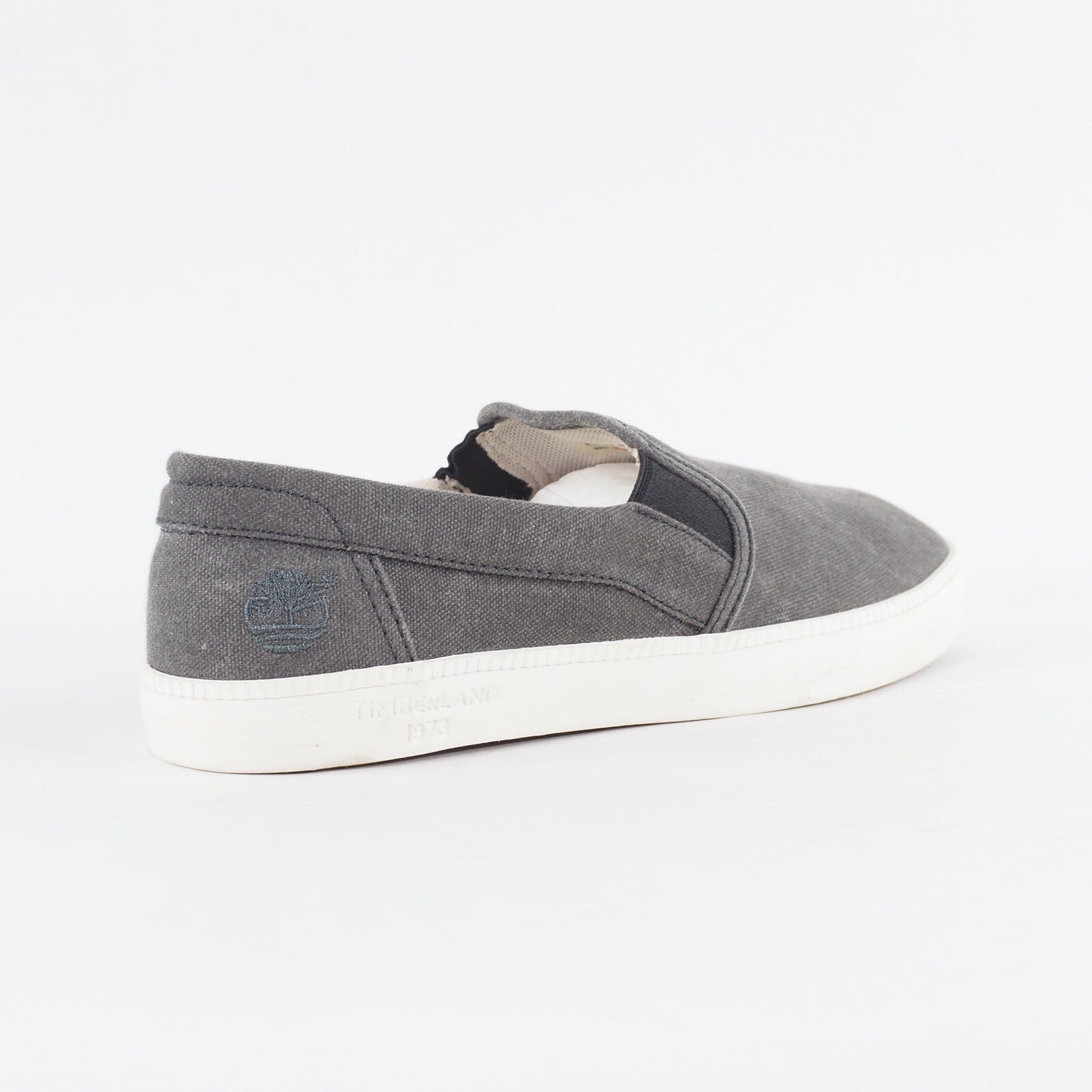 Mens Timberland Newport Bay A18IS Medium Grey Slip On Canvas Casual Shoes