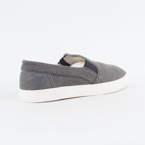 Mens Timberland Newport Bay A18IS Medium Grey Slip On Canvas Casual Shoes