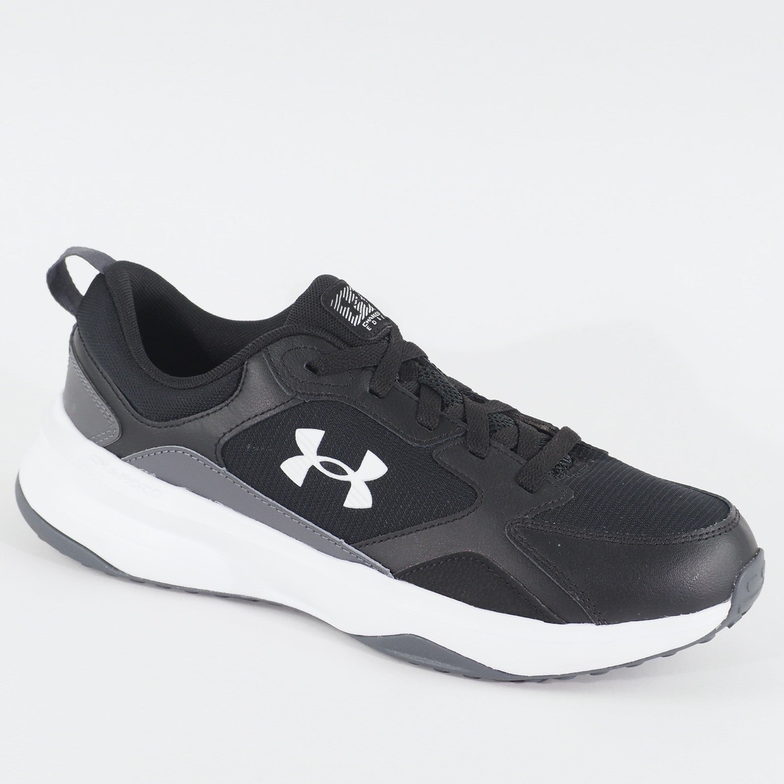 Mens Under Armour Charged Edge Black Mesh Walking Lace Up Sports Trainers