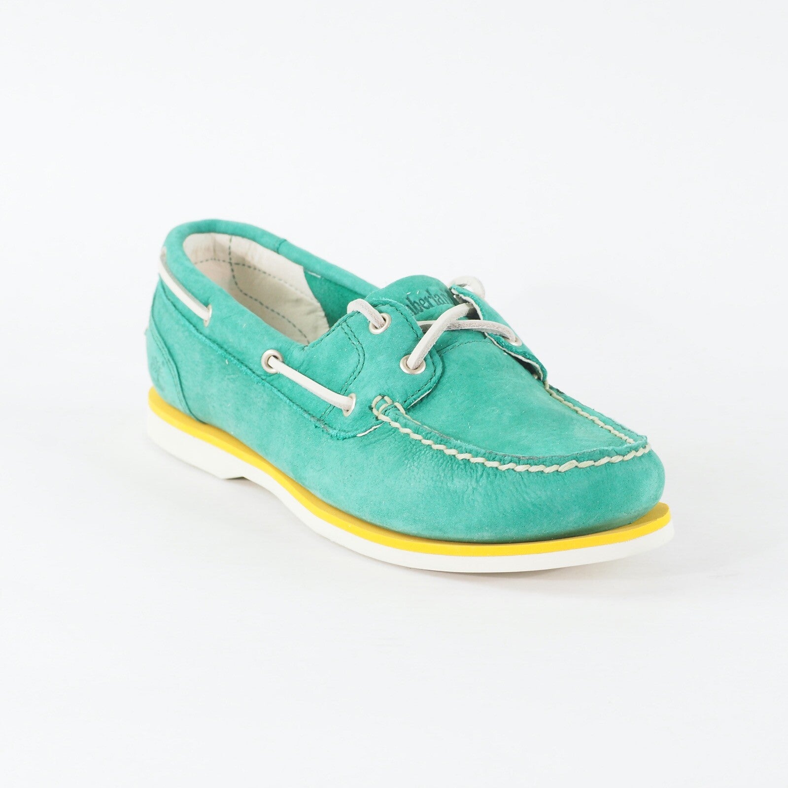 Womens Timberland EK Harbourside 8858R Seafoam Green Leather Casual Boat Shoes