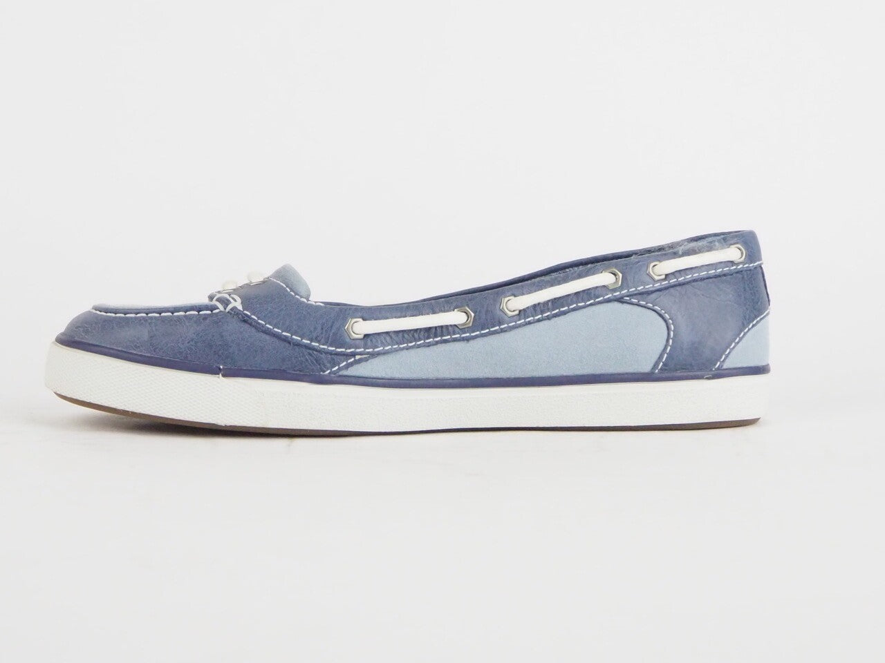Womens Timberland Earthkeepers Deering 27622 Blue Leather Slip On Boat Shoes
