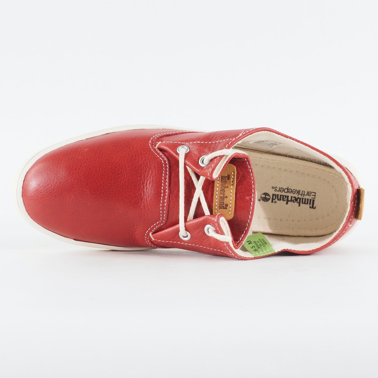 Mens Timberland Hookset Handcrafted Oxford 9345B Red Leather Lace Casual Shoes