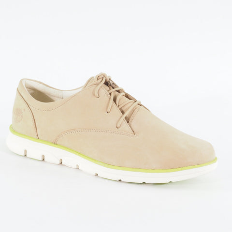 Mens Timberland Plain Toe Oxford A111M Beige Leather Casual Lace Up Light Shoes 