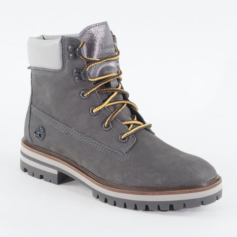 Womens Timberland London Square A28TD Medium Grey Nubuck Lace Up Walking Boots