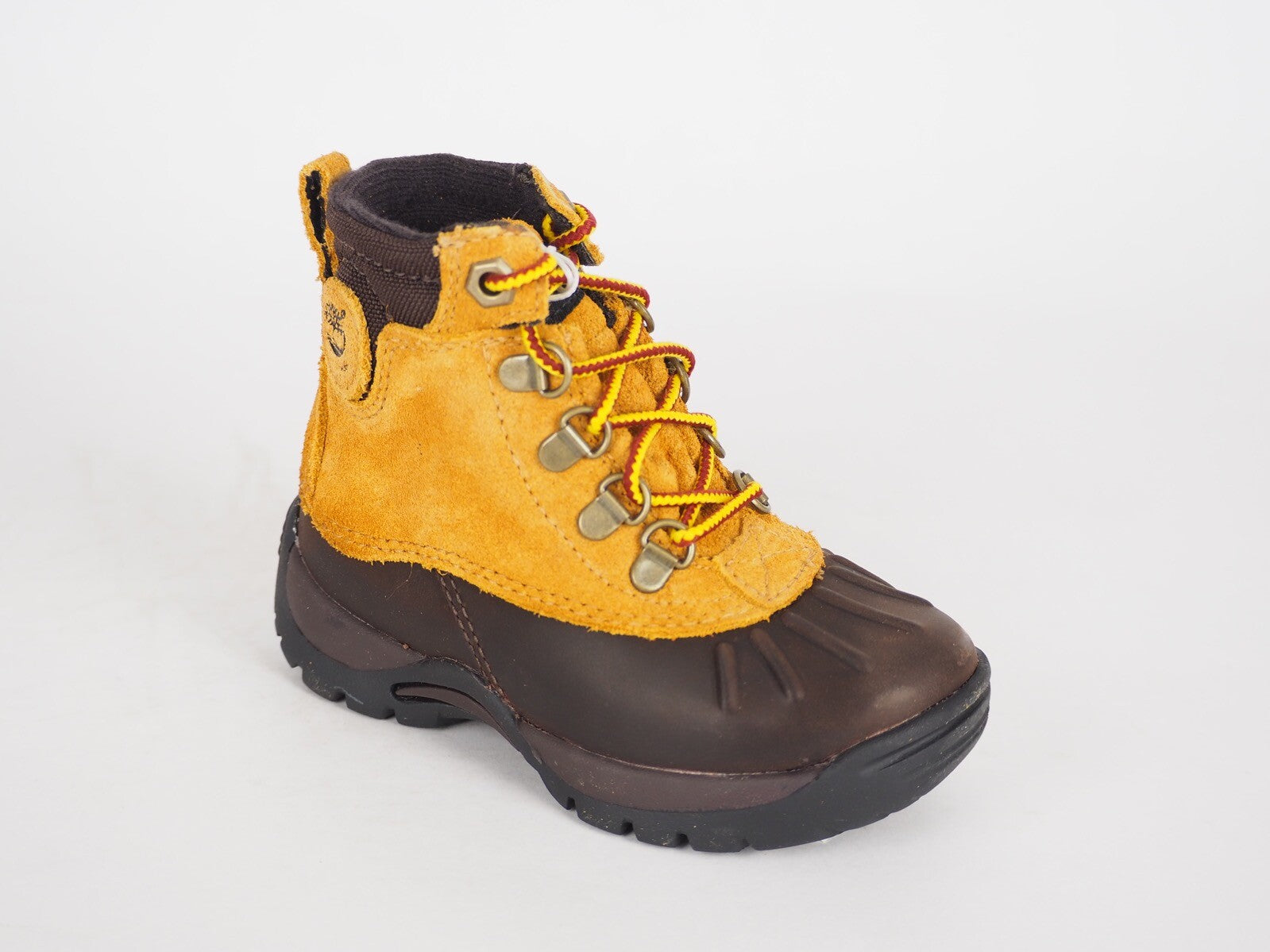 Boys Girls Timberland Mallard 1084R Brown Wheat Leather Lace Waterproof Boots