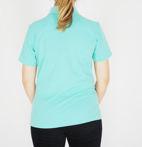 Womens Jack Wolfskin Pique Function 1804661 Pool Blue Casual Summer Polo Shirt