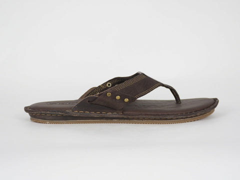 Mens Timberland Earthkeepers 5143A Dark Brown Leather Summer Thong Flip Flops