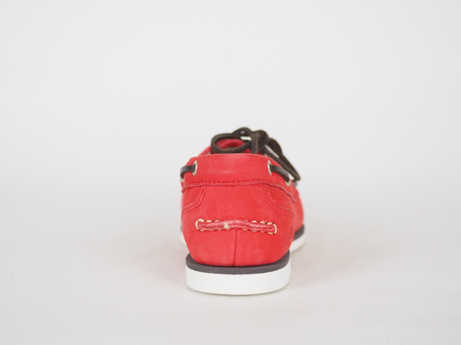 Womens Timberland EK Classic 8357A Coral Leather 2 Eye Lace Up Casual Boat Shoes