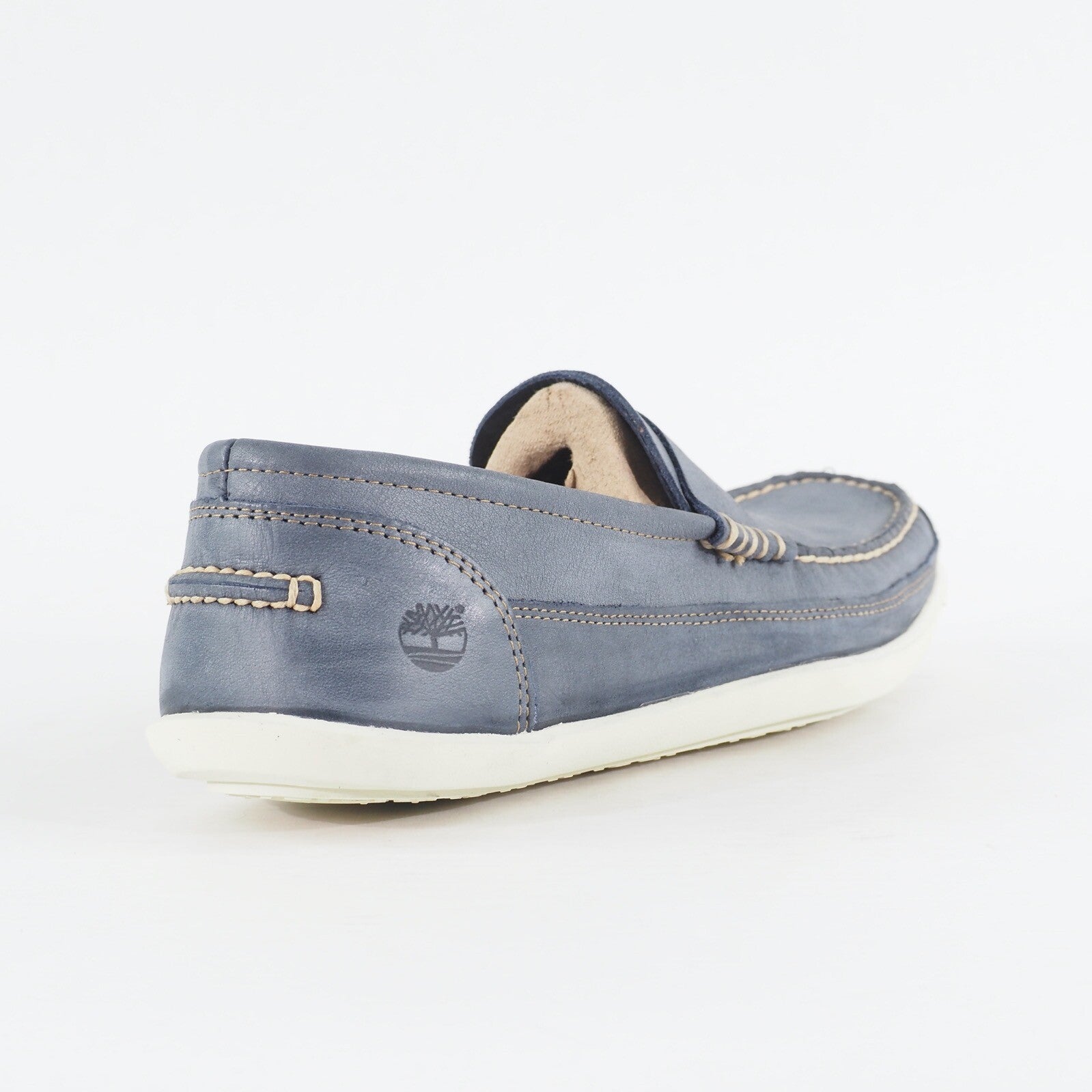 Mens Timberland Odelay Penny A13ZR Navy Blue Leather Slip On Casual Loafer Shoes