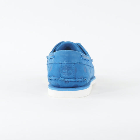 Mens Timberland Classic 2 Eye A181Y Medium Blue Leather Lace Casual Boat Shoes