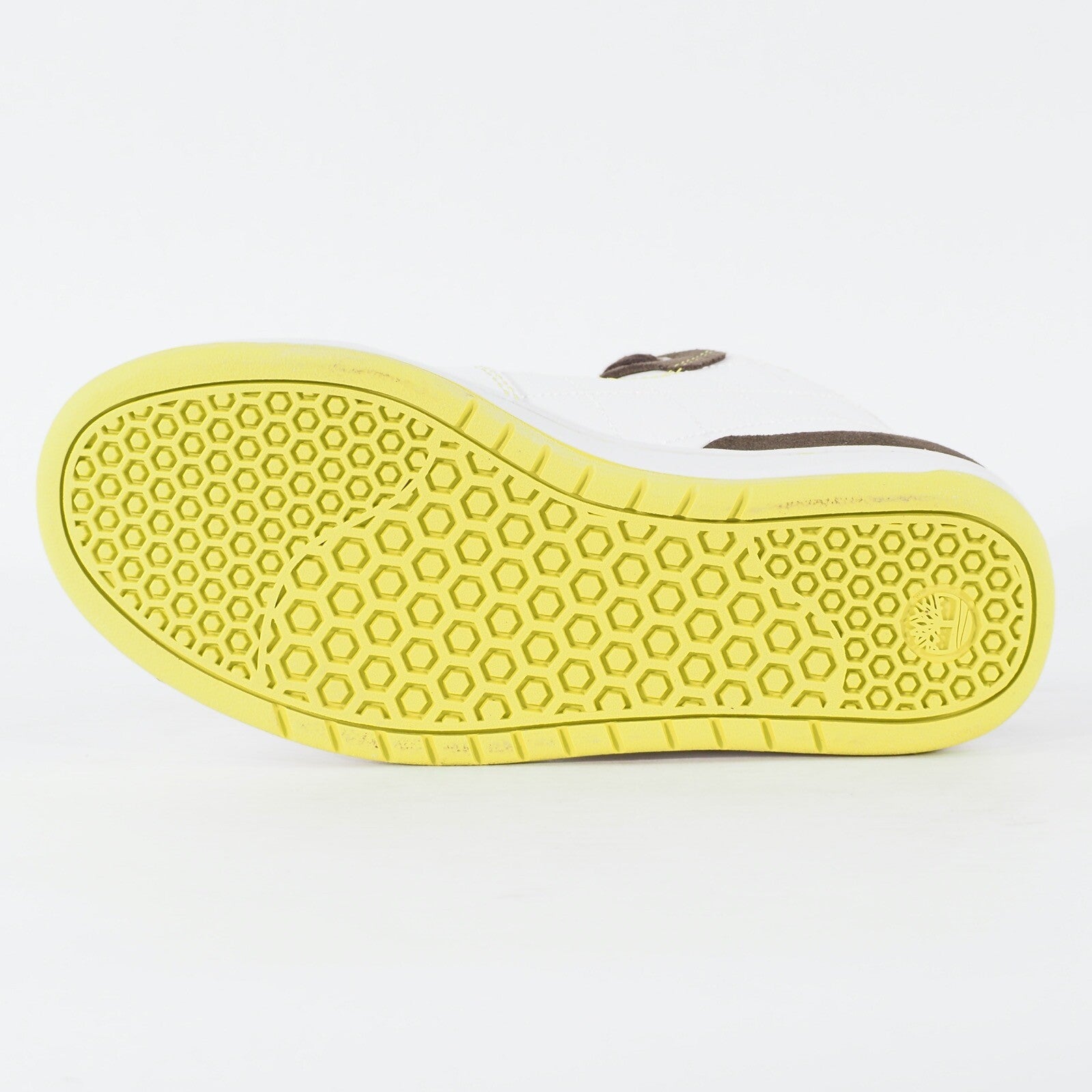 Juniors Timberland Iteza Chukka 6050A White Leather Lace Up High Top Trainers