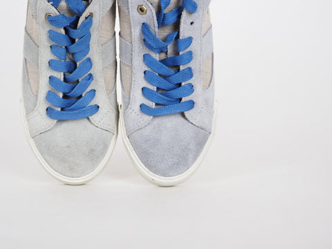 Womens Timberland EK Glastonbury 8234B Blue Suede Fabric Lace Up Trainers UK 5