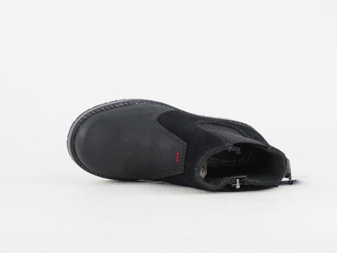 Toddlers Timberland Kidder Hill A1C9Z Black Leather Shoes Kids Chelsea Boots