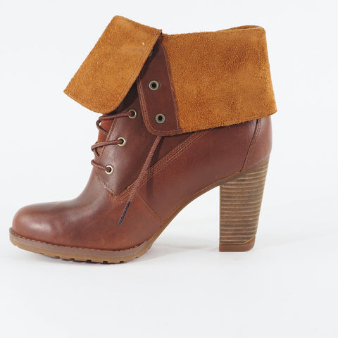 Womens Timberland 8621A Stratham Heights Waterproof Tan Casual Folded Boots