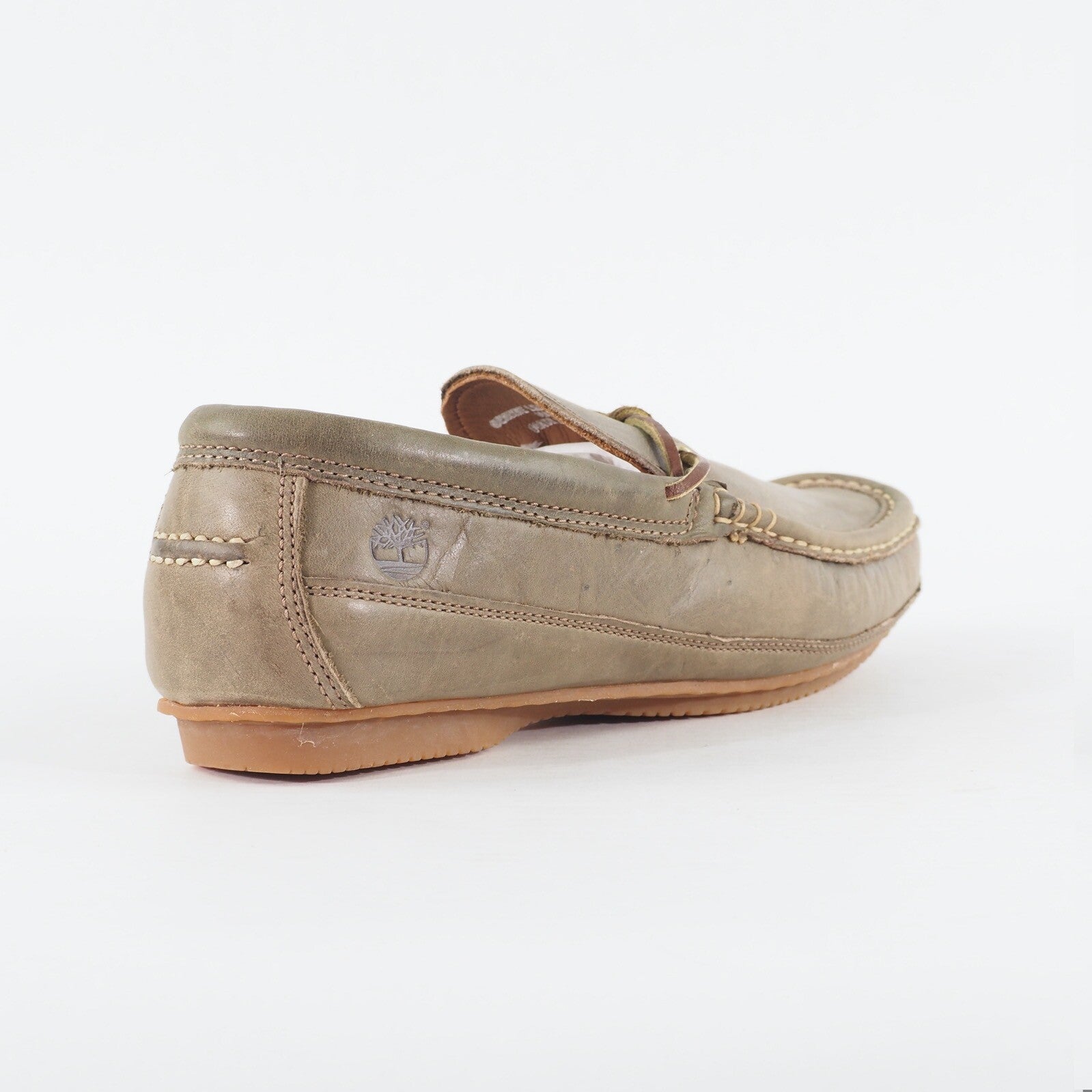 Mens Timberland EK City 1 Eye 5002R Medium Grey Leather Laced Casual Boat Shoes