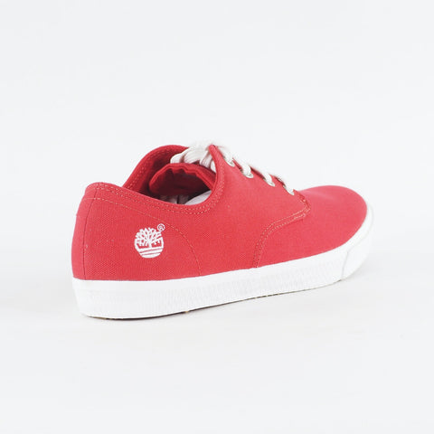 Mens Timberland Hookset 4 Eyed 9321B Canvas Bright Red Lace Up Casual Shoes