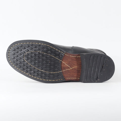 Mens Timberland CLRNE 76543 Deep Black Leather Canvas Pull On Mid Casual Boots