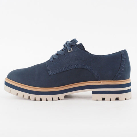 Womens Timberland London Square Oxford A2AJ6 Navy Blue Leather Lace Up Shoes