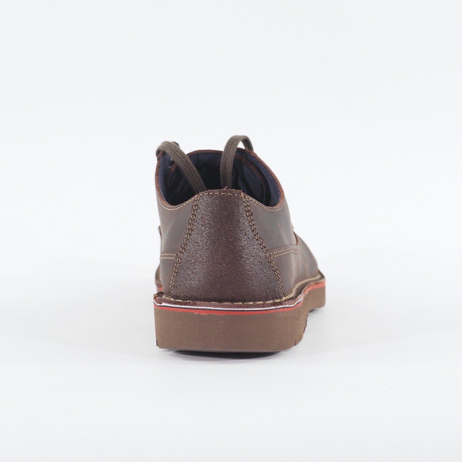 Mens Clarks Vargo Vibe Dark Brown Leather Lace Up Casual Light walking Shoes