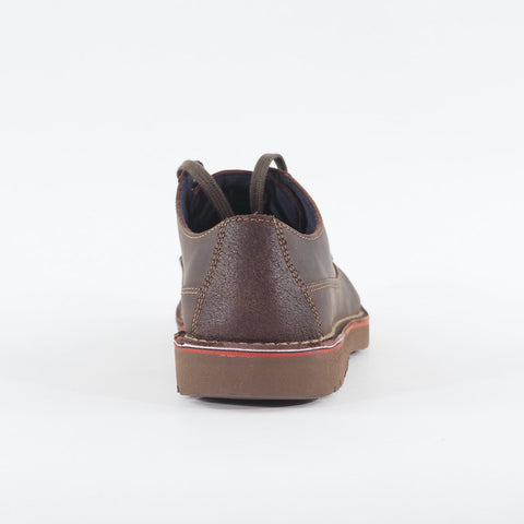 Mens Clarks Vargo Vibe Dark Brown Leather Lace Up Casual Light walking Shoes