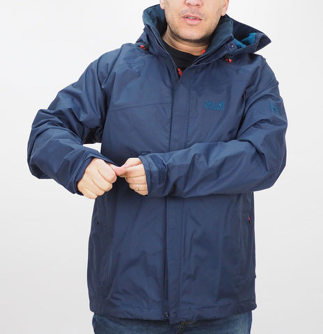 Mens Jack Wolfskin Spark Texapore1106211 Night Blue Windproof Hiking Jacket