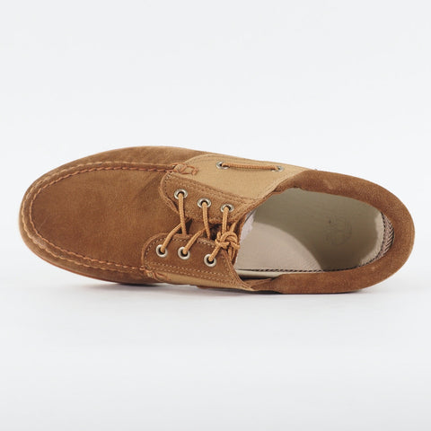 Mens Timberland Abingtion 3 Eye 82574 Brown Leather Lace Up Casual Boat Shoes