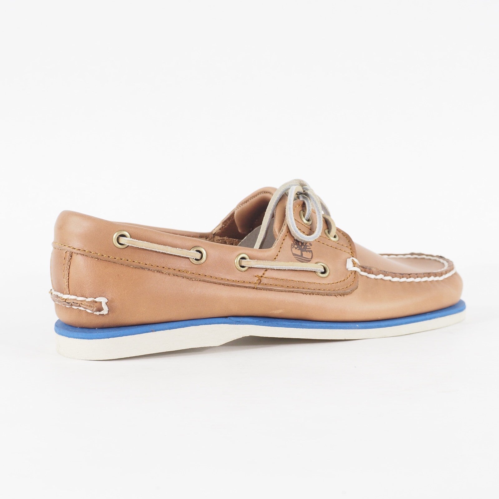 Mens Timberland Classic 2 Eye A16M8 Brown Leather Lace Up Casual Boat Shoes