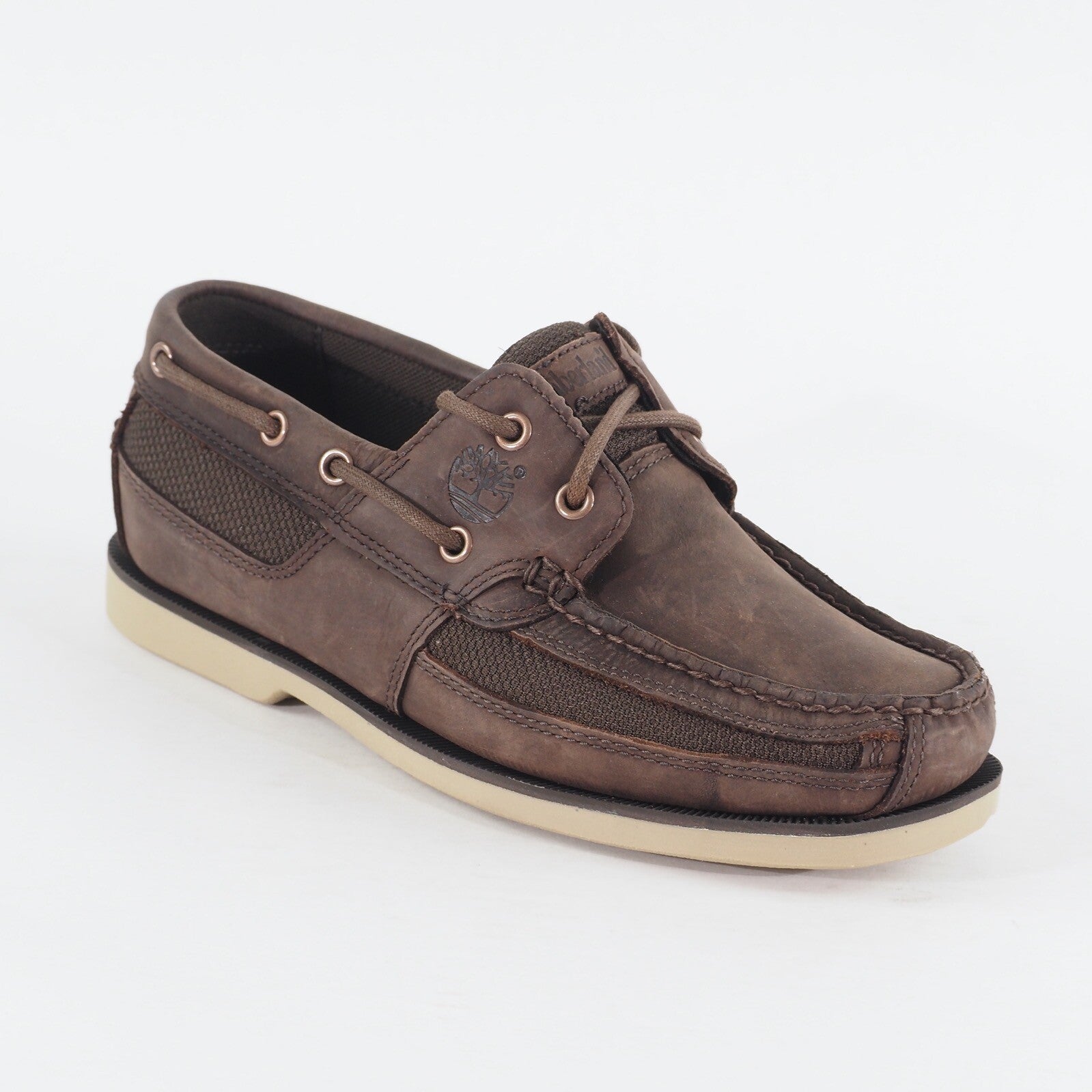 Mens Timberland KIA WAH BAY 2 Eyed 41578 Dark Brown Leather Casual Boat Shoes