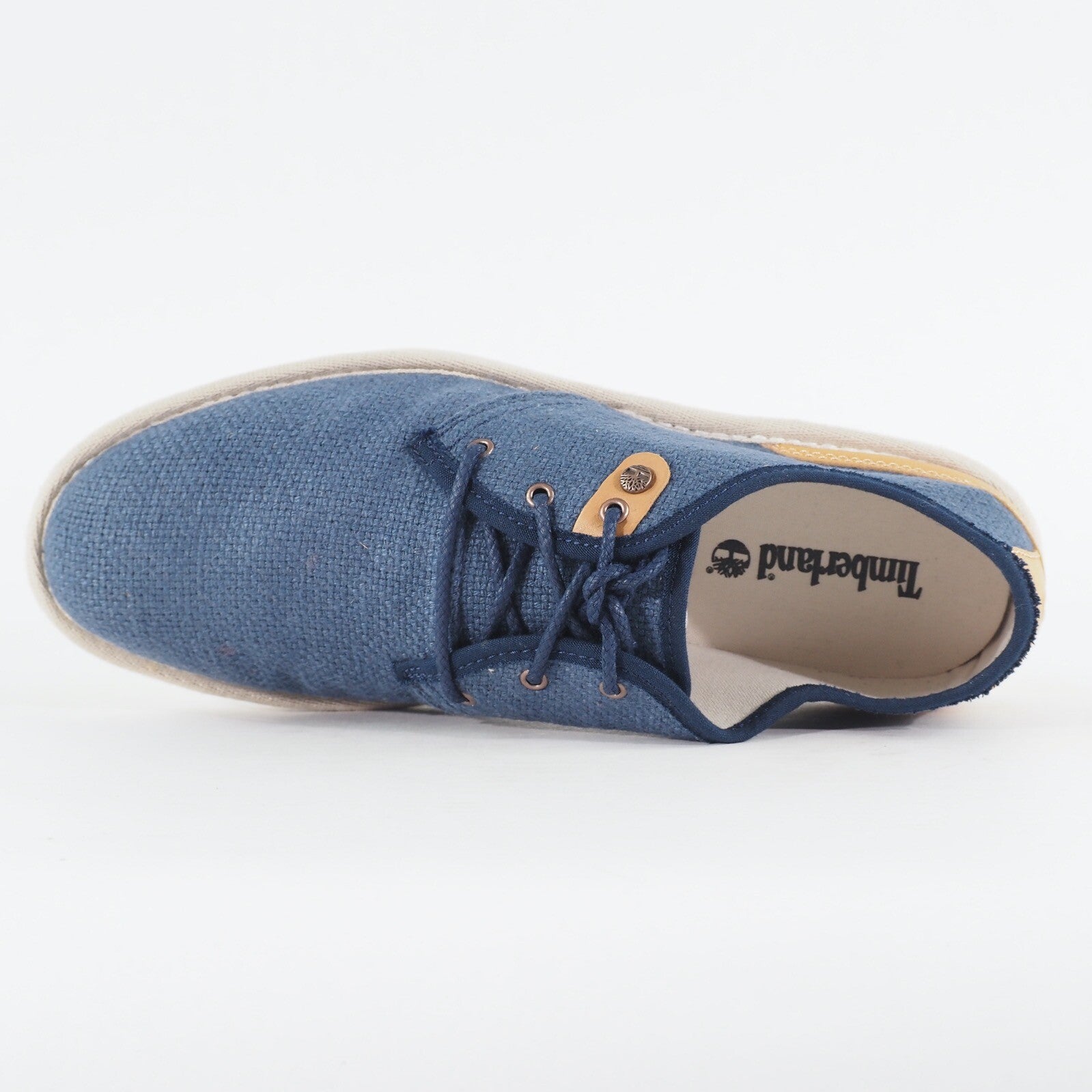 Mens Timberland City Shuffler A185W Medium Blue Fabric Lace Up Low Casual Shoes