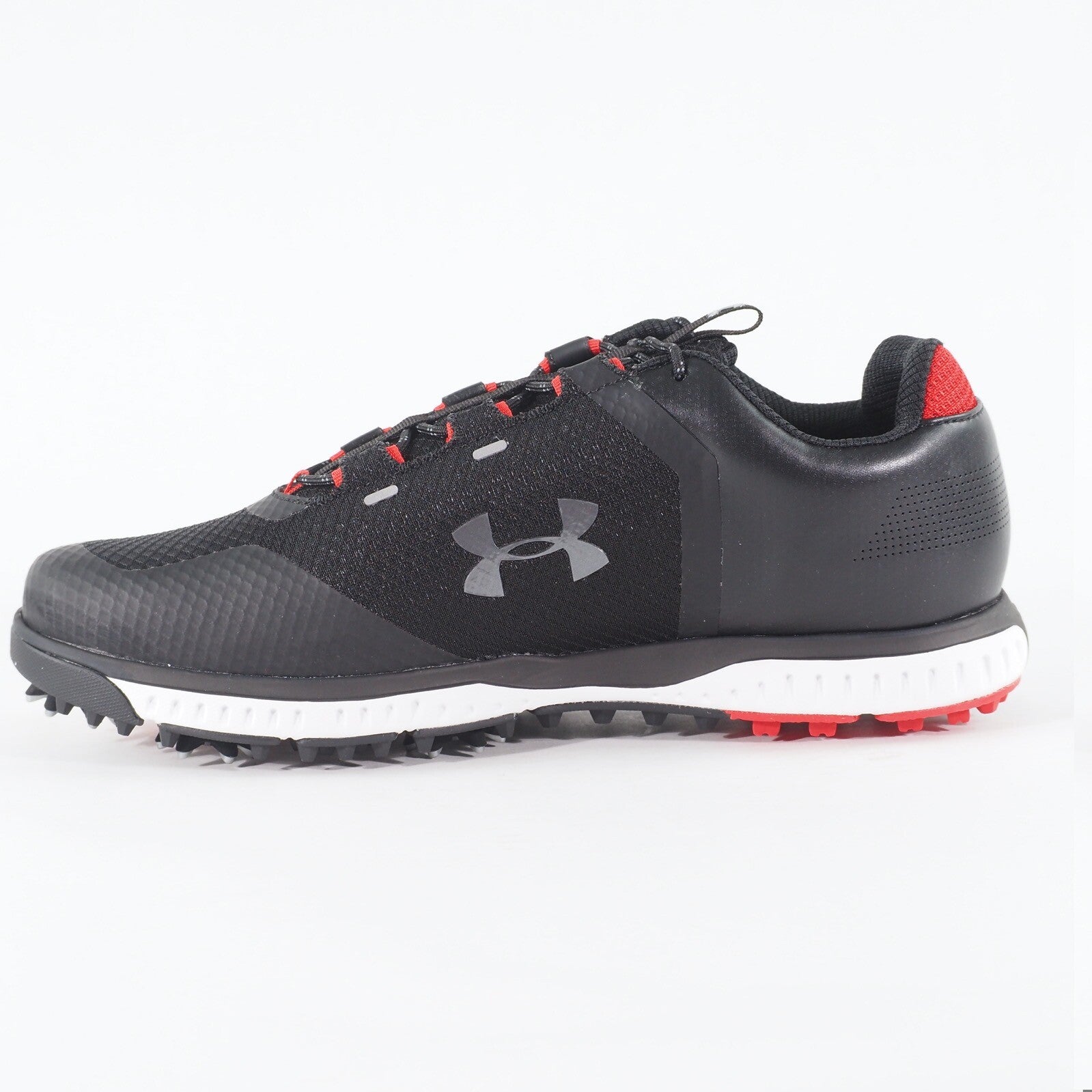 Mens Under Armour Fade RST E 3020807 002 Black Lace Waterproof Golf Shoes 