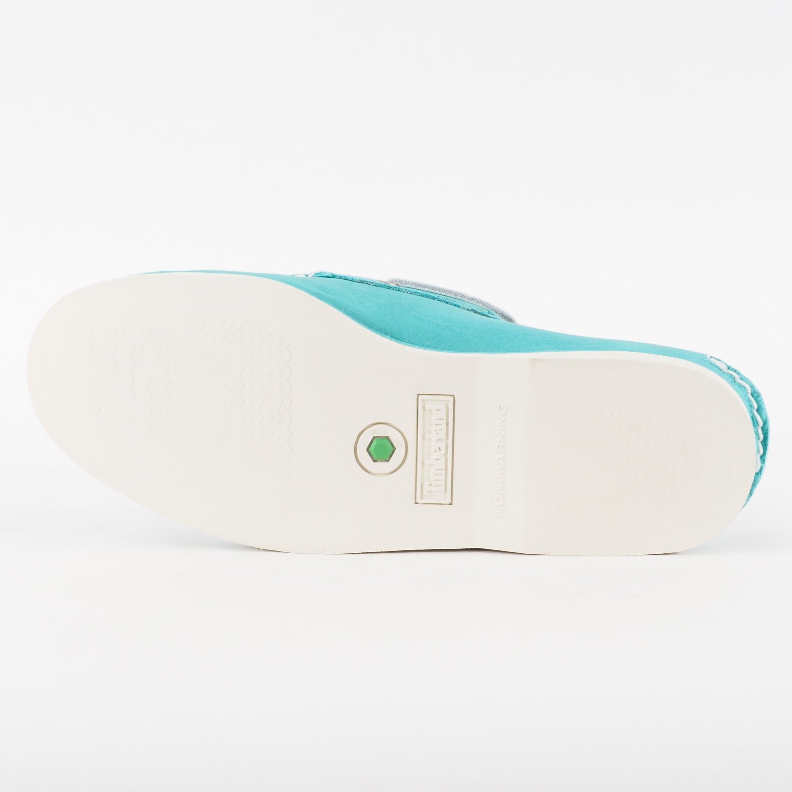 Mens Timberland Classic 2 Eyed A1BIR Teal Blue Leather Lace Up Casual Boat Shoes