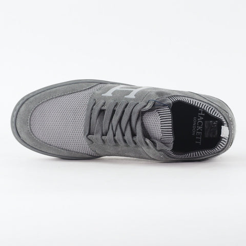 Mens Hackett London Entry Knit HMS20855 945 Grey Leather Textile Casual Shoes