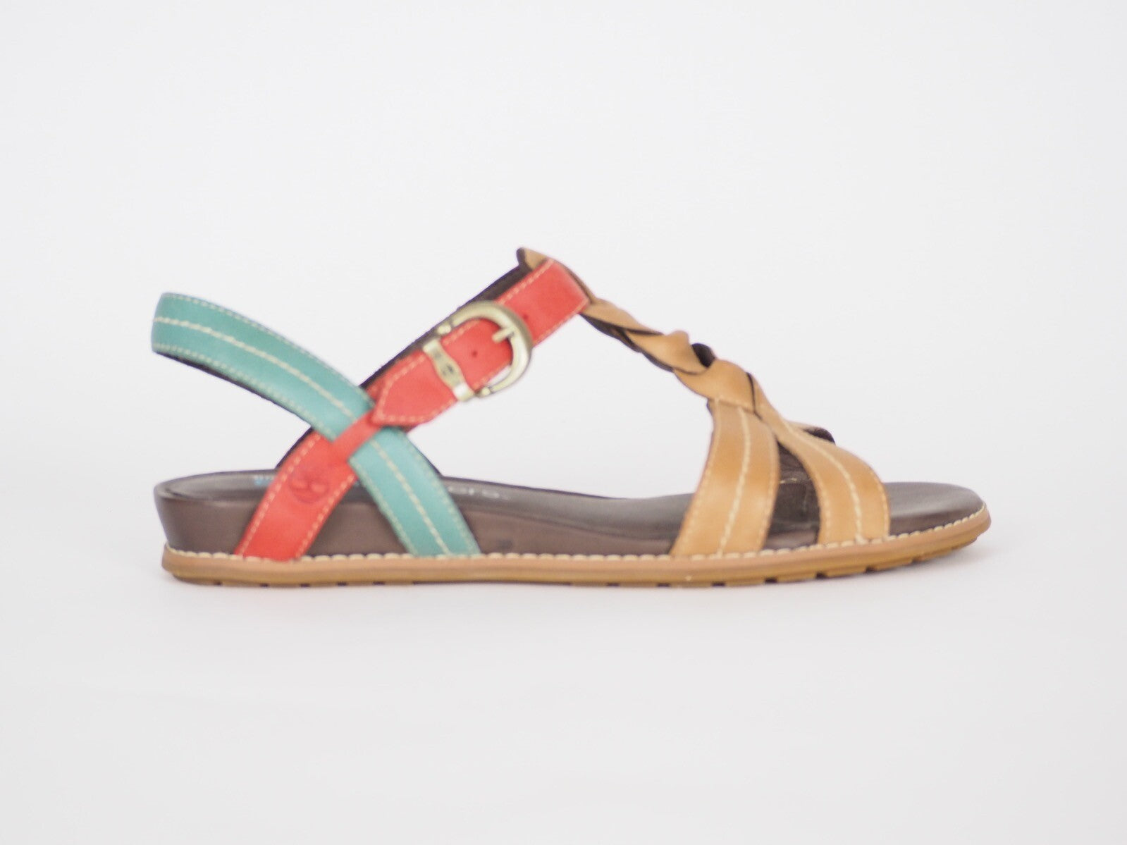 Womens Timberland Kennbank Braid 25617 Multicoloured Leather Strappy Sandals