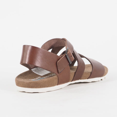 Mens Timberland EK City 45577 Brown Strap Up Leather Casual Everyday Sandals