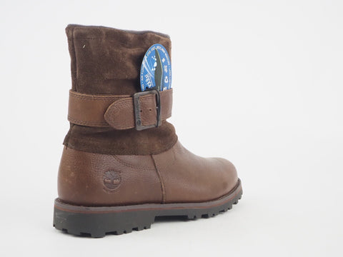 Womens Timberland Briarcliff WP A14PX Brown Leather Suede Zip Waterproof Boots