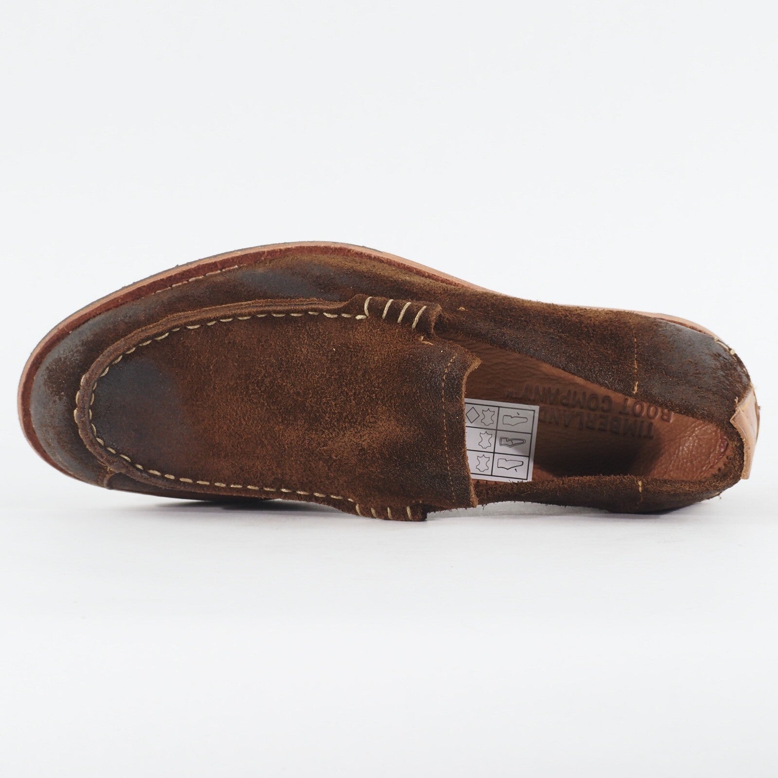 Mens Timberland Counterpane 79526 Dark Brown Leather Slip On Casual Loafer Shoes