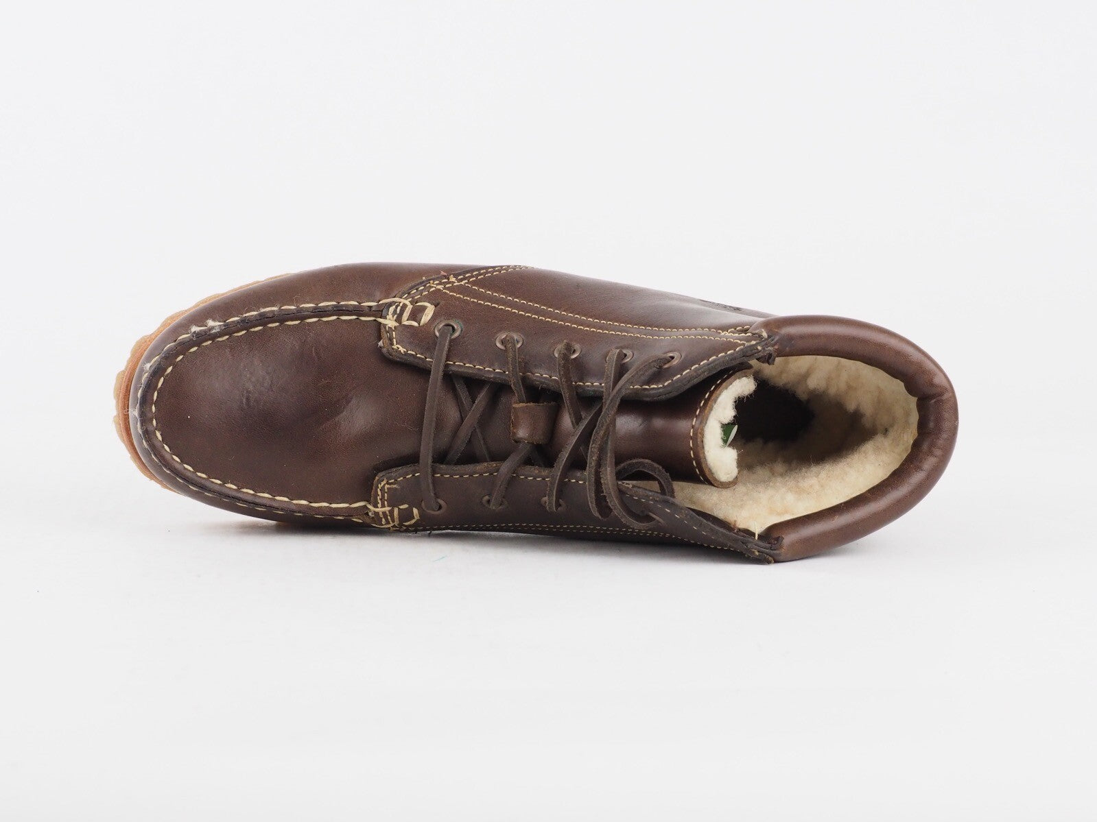 Womens Timberland Horren 18616 Dark Brown Leather Cotton In Lace Up Chukka Boots