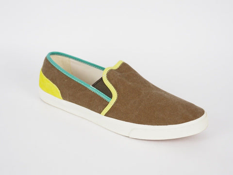 Mens Timberland Hookset 9827A Green Olive Canvas Casual Slips On Light Trainers