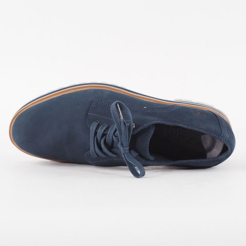 Womens Timberland London Square Oxford A2AJ6 Navy Blue Leather Lace Up Shoes