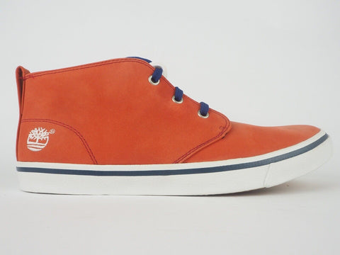 Mens Timberland EK Hookset Camp Chukka 5719R Red Leather Lace Up Mid Trainers