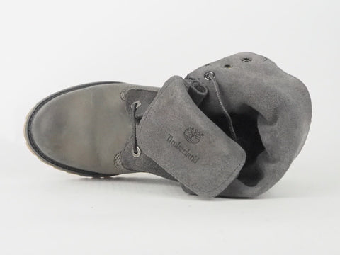 Womens Timberland Roll Top 8308A Grey Leather Lace Up Boots